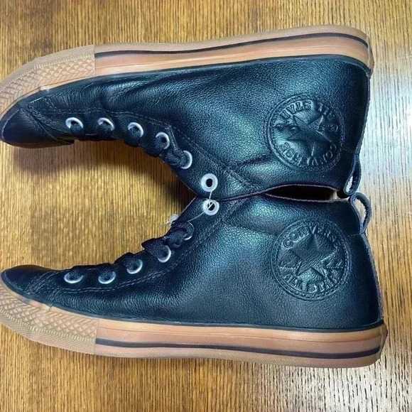 Vintage Converse Men's Sneakers 6 Black All Star‎ Chuck Taylor Street Mid Retro - Picture 2 of 8